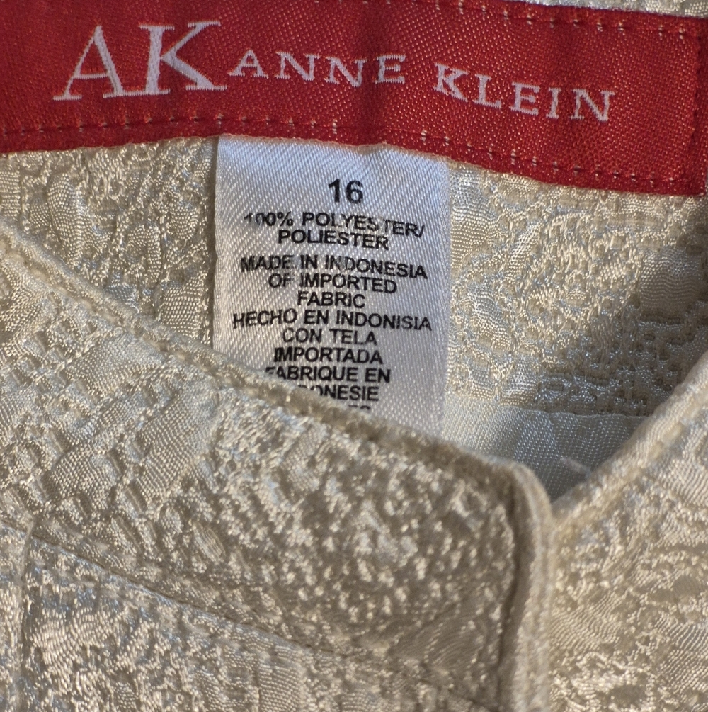 Anne Klein Women's Cream Textured Blazer Size 16 - Picture 6 of 11